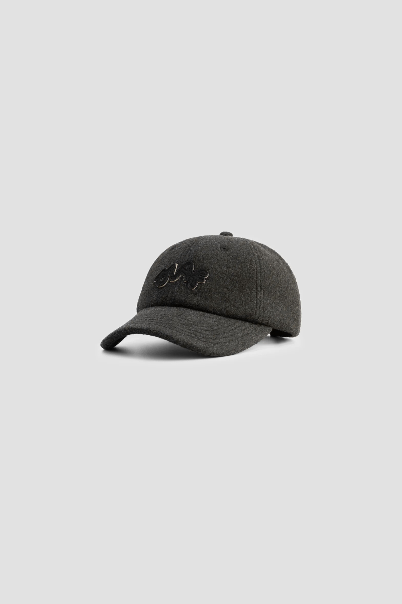 SIGNATURE LOGO WOOL CAP - CHARCOAL MELANGE