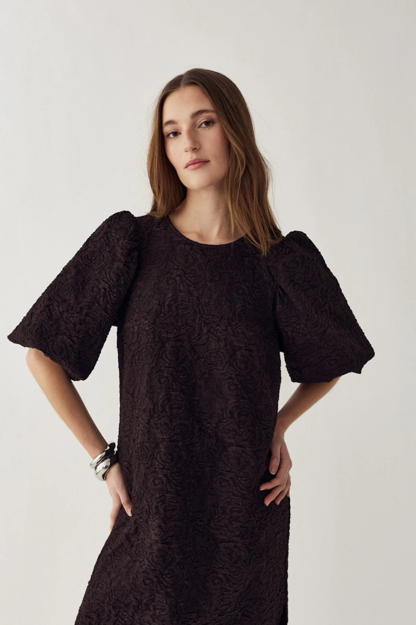 PASTIS LONG DRESS - CHOCOLATE