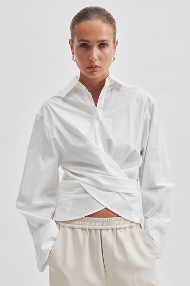 AVIAYA WRAP SHIRT - SNOW WHITE