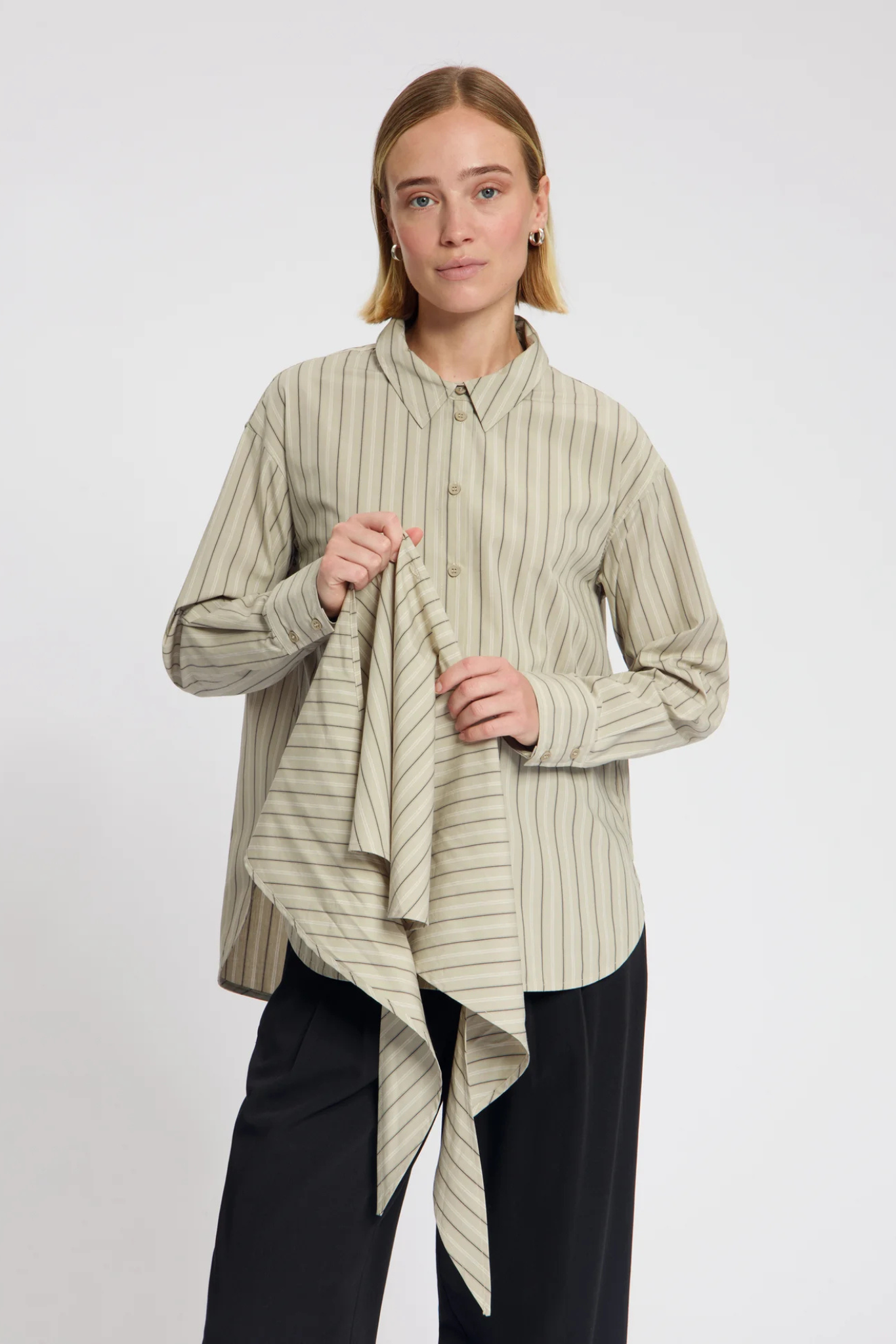 GRACE BLOUSE - BEIGE STRIPE