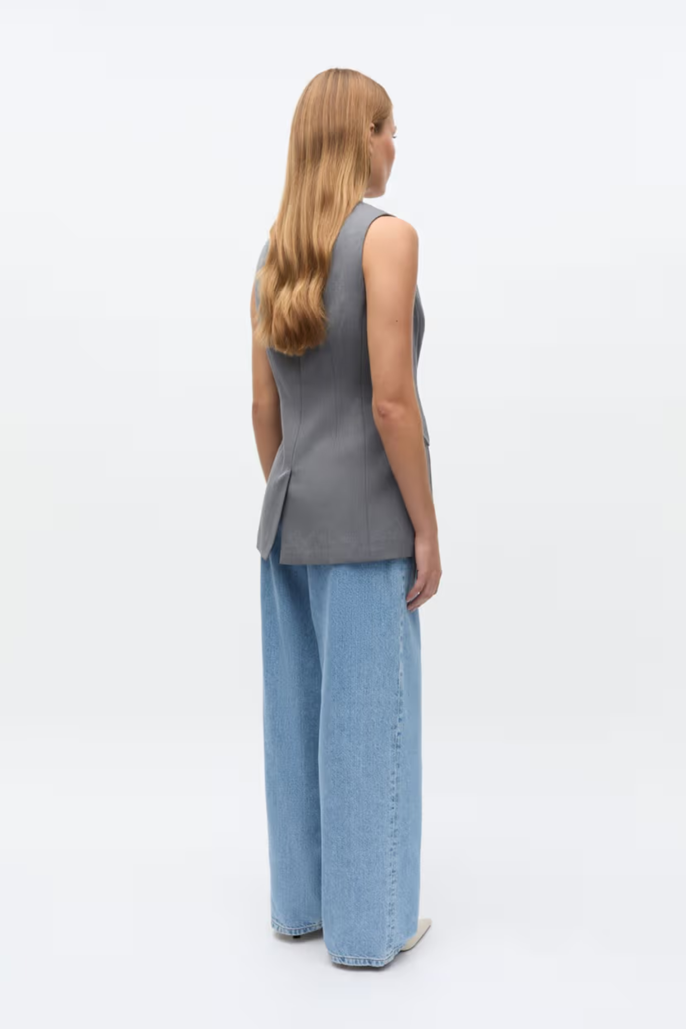 RAYE VEST - MID GREY MEL