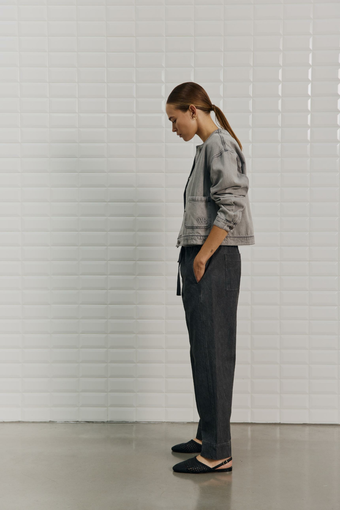 PENELOPE DENIM JACKET - SPRING GREY