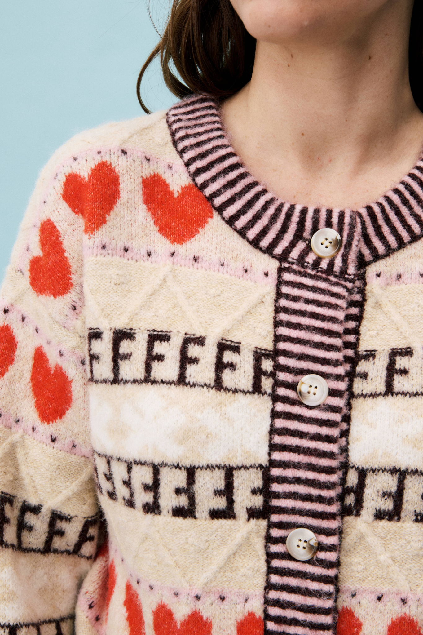 ALUCITE CARDIGAN - BEIGE