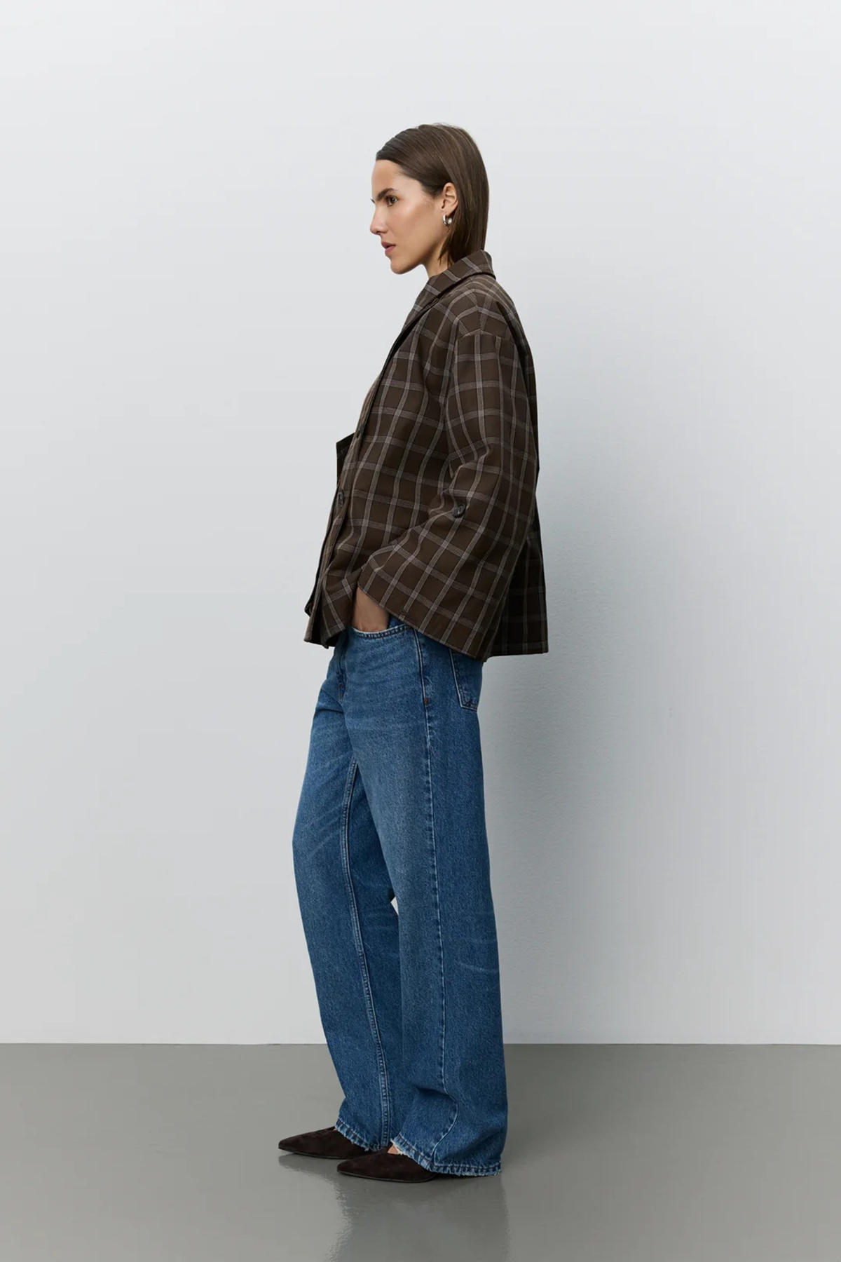 AGATHA JACKET - BROWN CHECK