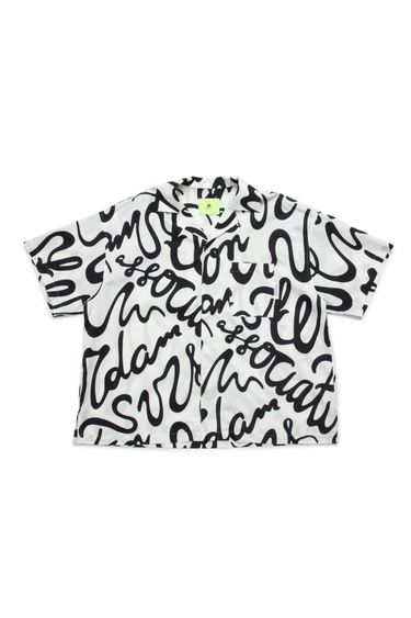 WIJK TULIP SHIRT - WHITE/BLACK