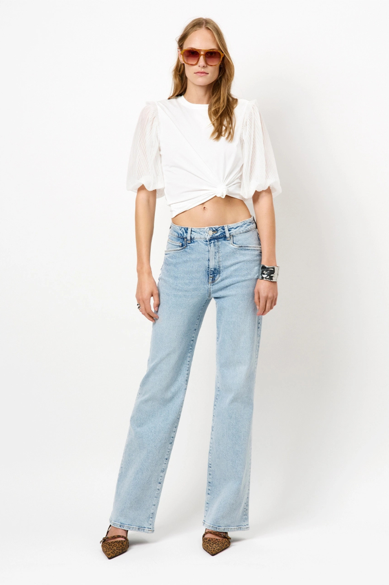 ANNISSA PUFFY TULLE T-SHIRT - MILK WHITE