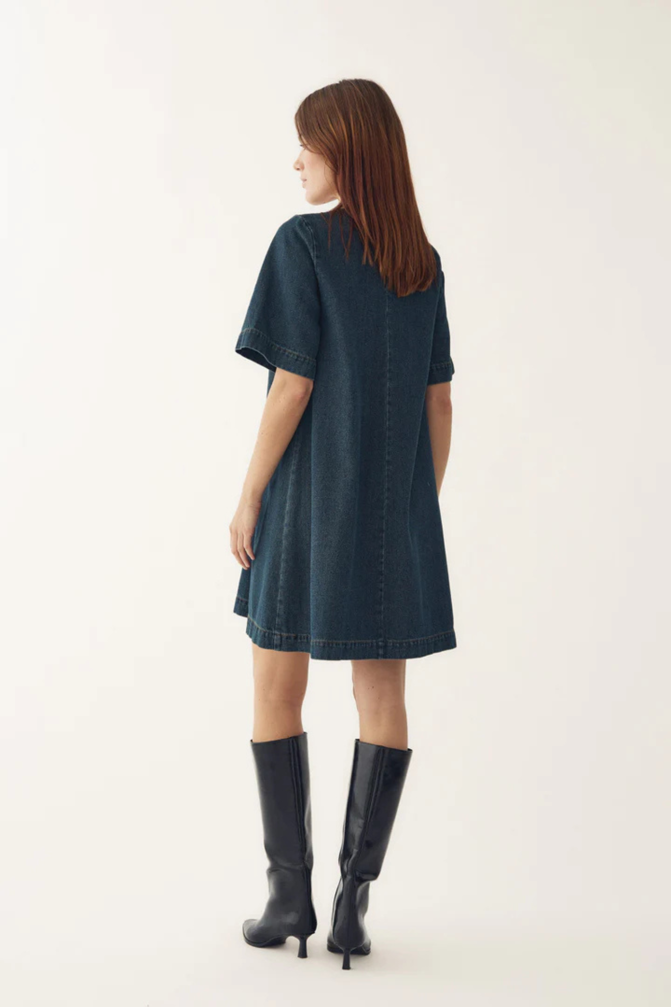 MAVIS DRESS - VINTAGE BLUE WASH