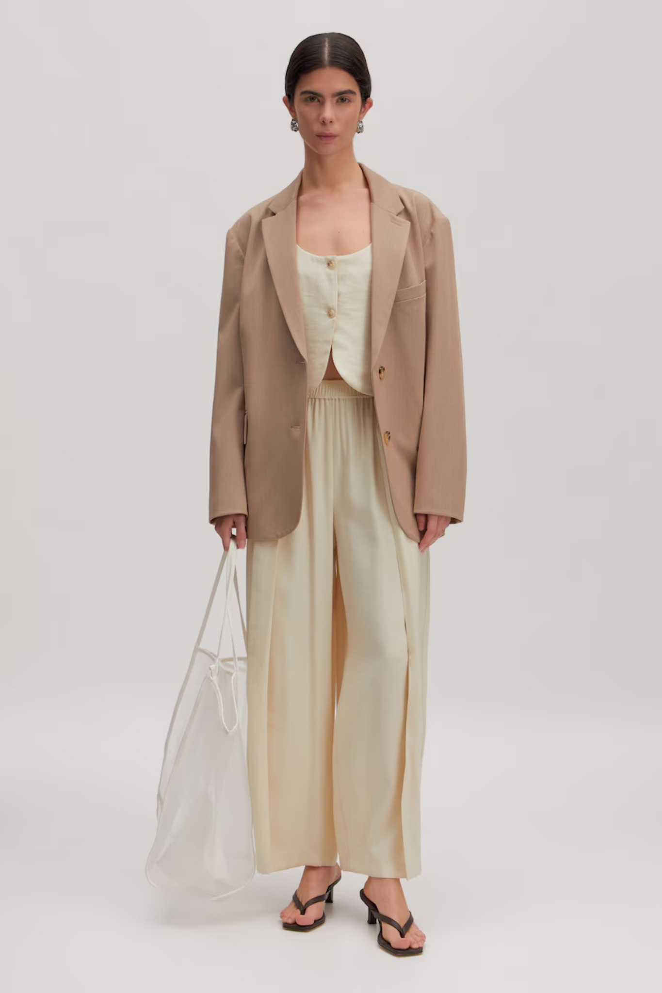 QUANDA TROUSERS - ALMOND MILK