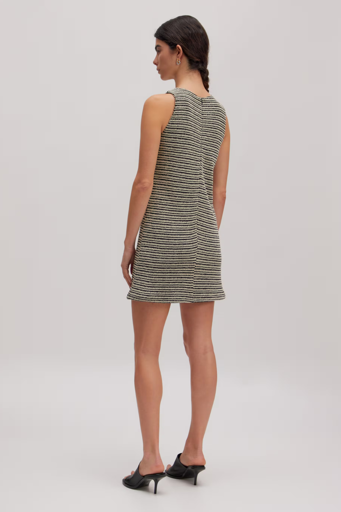 BENEDICTA DRESS - STRIPES: BLACK + CREAM