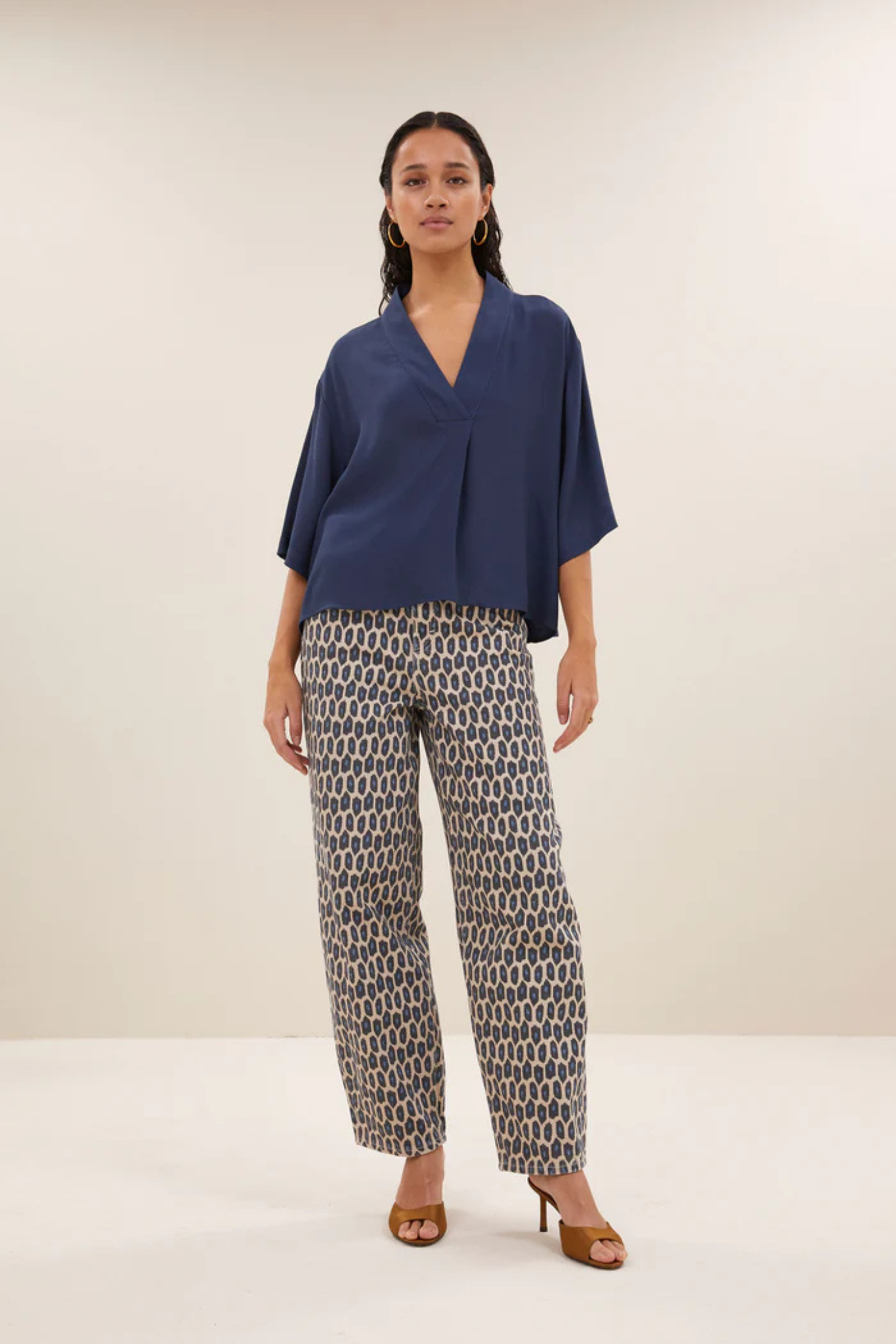 OWEN VISCOSE BLOUSE - WINTER BLUE