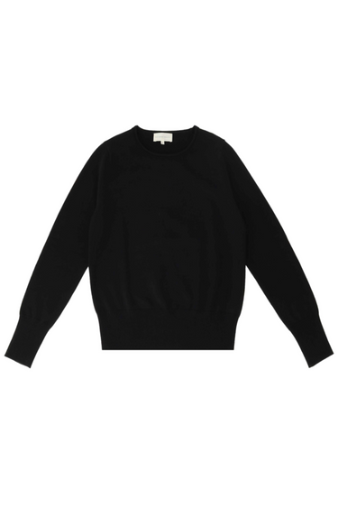 BILES NECKLINE SWEATER - BLACK