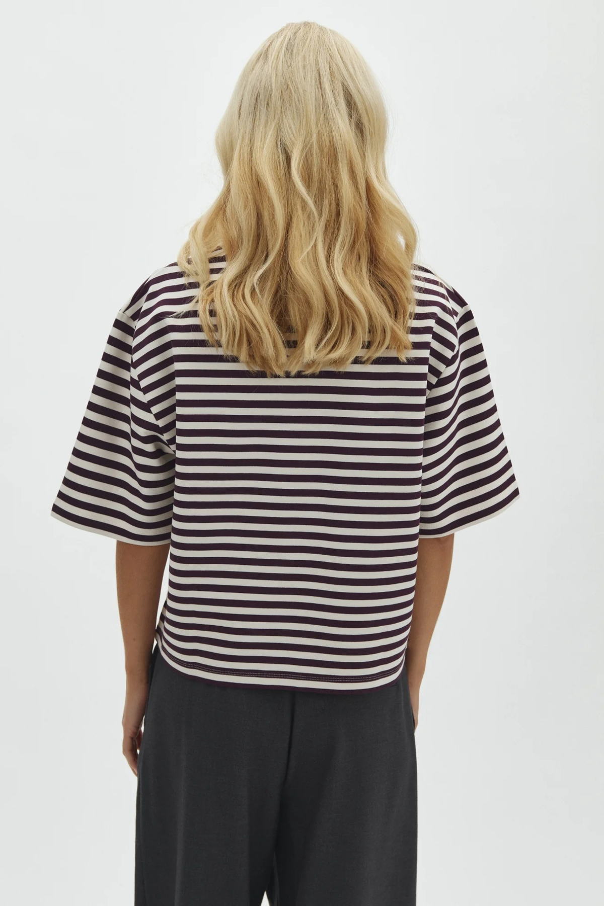 EMRYS BETSY STRIPE T-SHIRT - PURPLE SUGAR