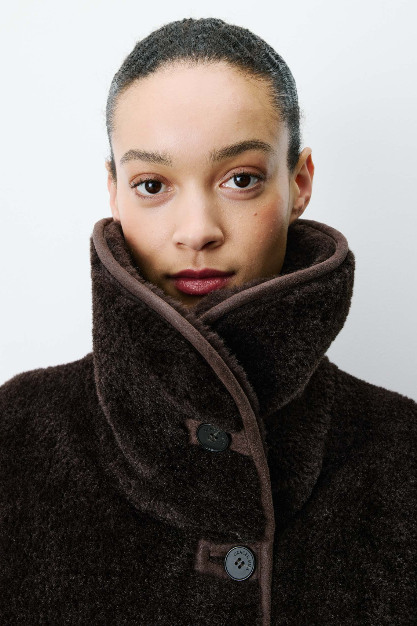 AMELIO COAT - CHOCOLAT