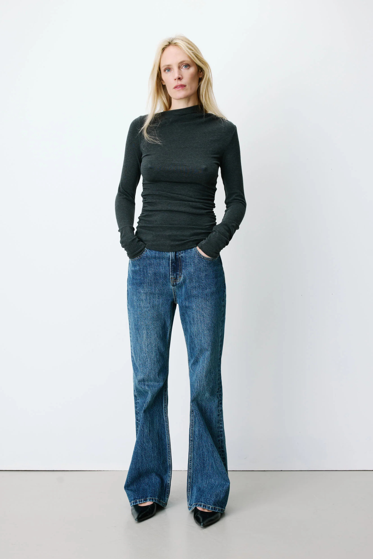 AURYGNY TOP - ANTHRACITE