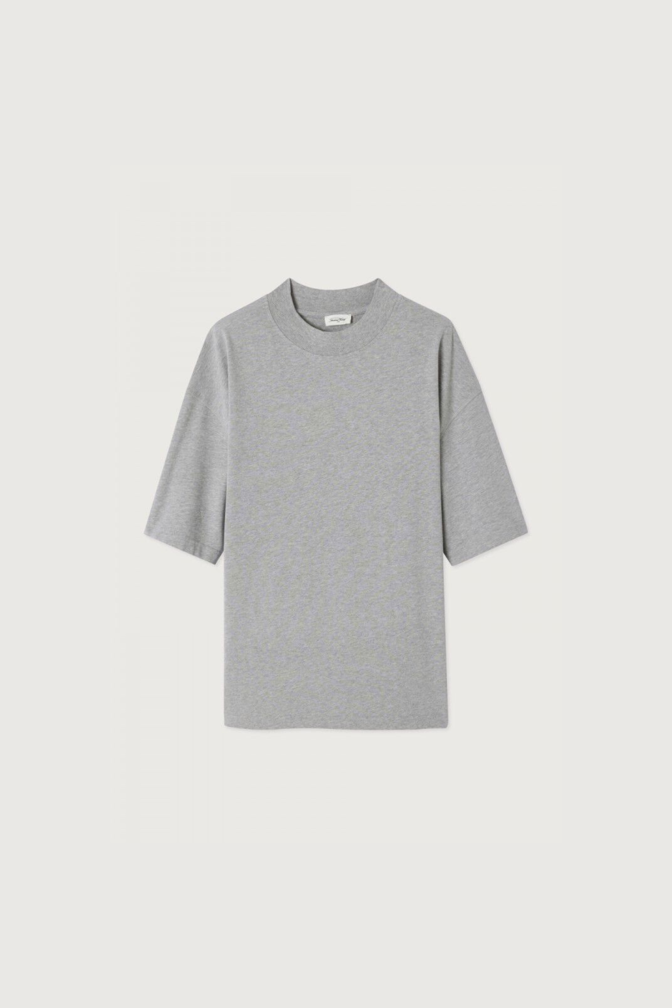 American Vintage fazy t-shirt in heather grey. Front flatlay view