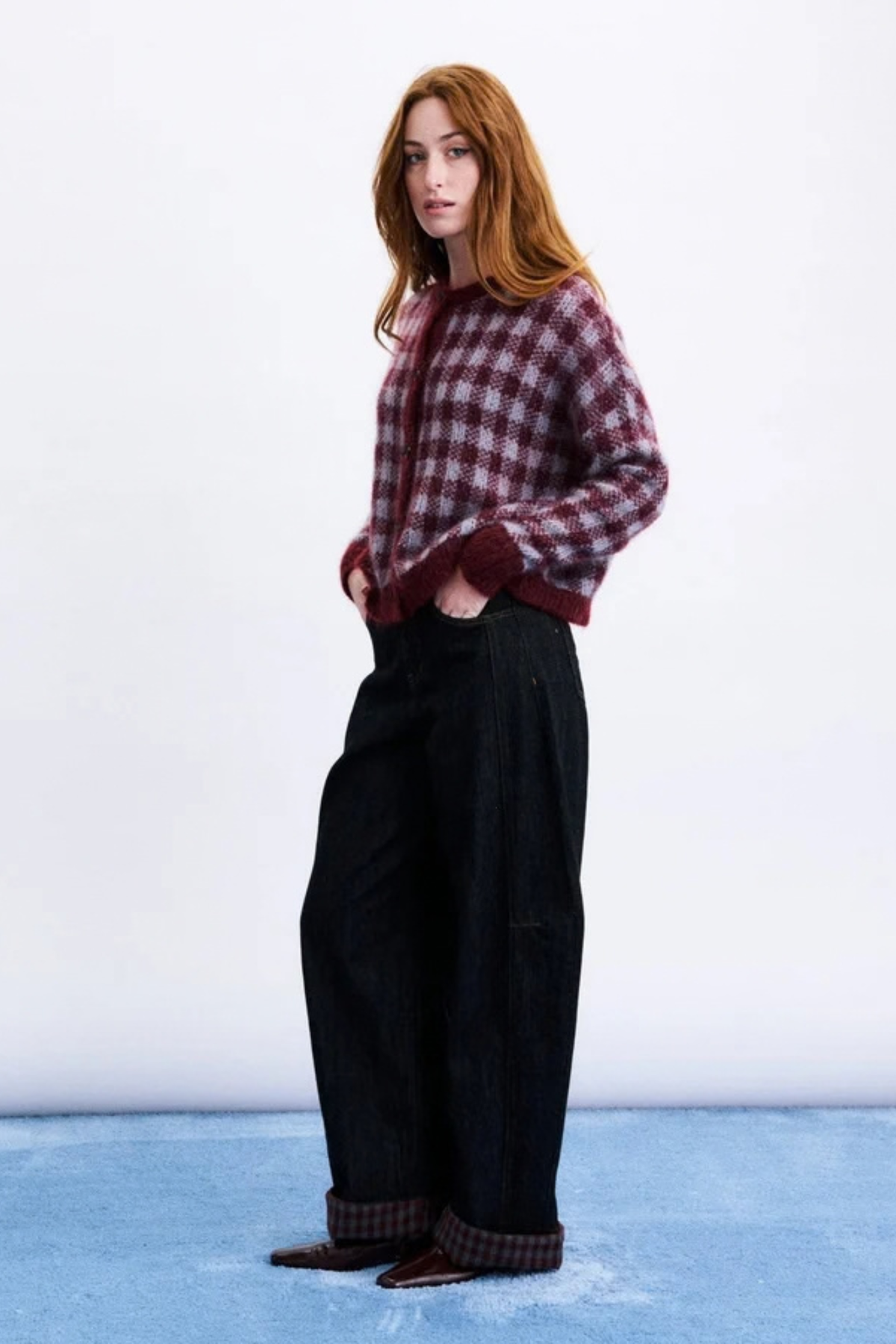 AOMORI CARDIGAN - BORDEAUX