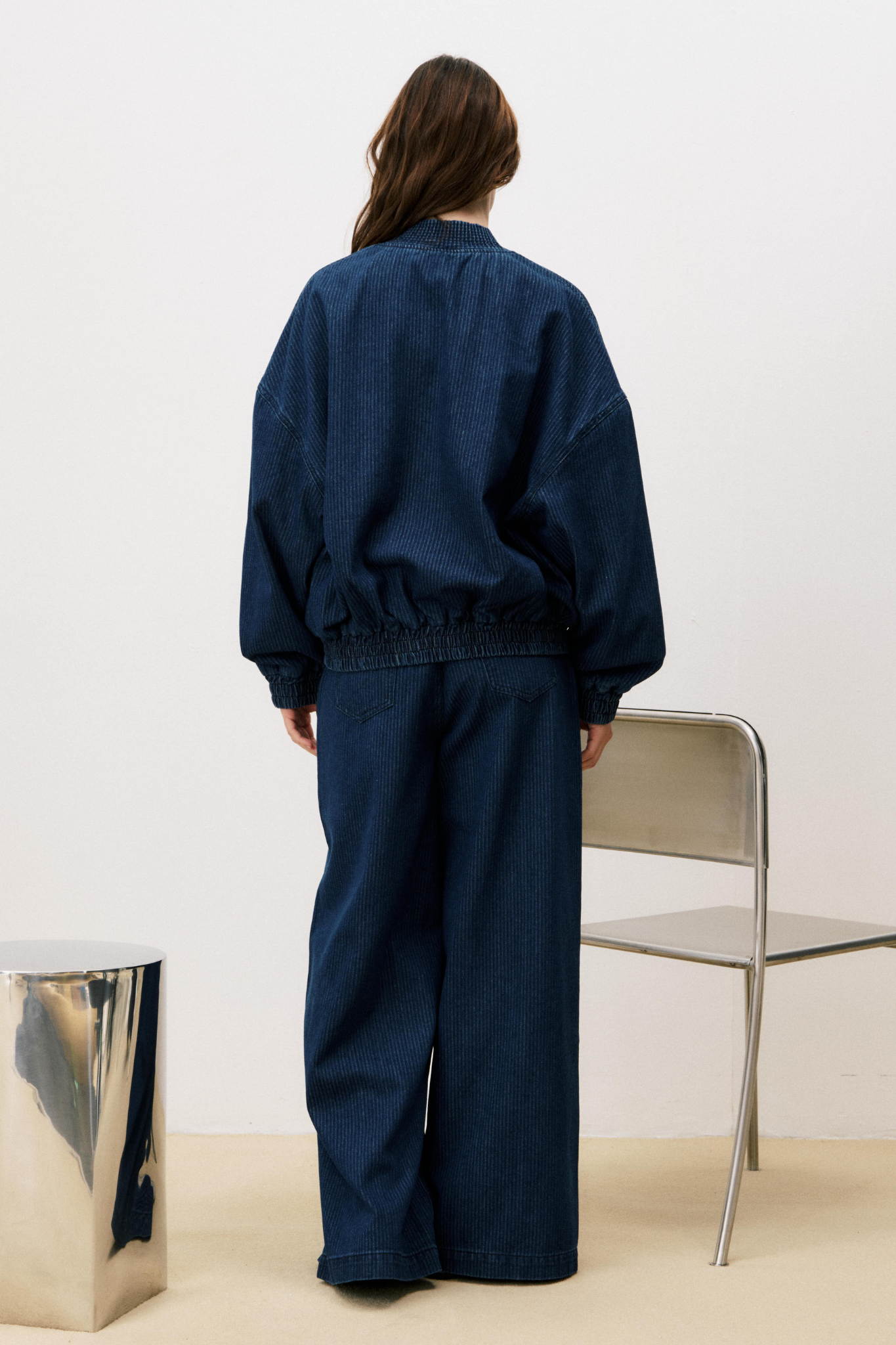 GLORIA BOMBER JACKET - BLUE JEAN