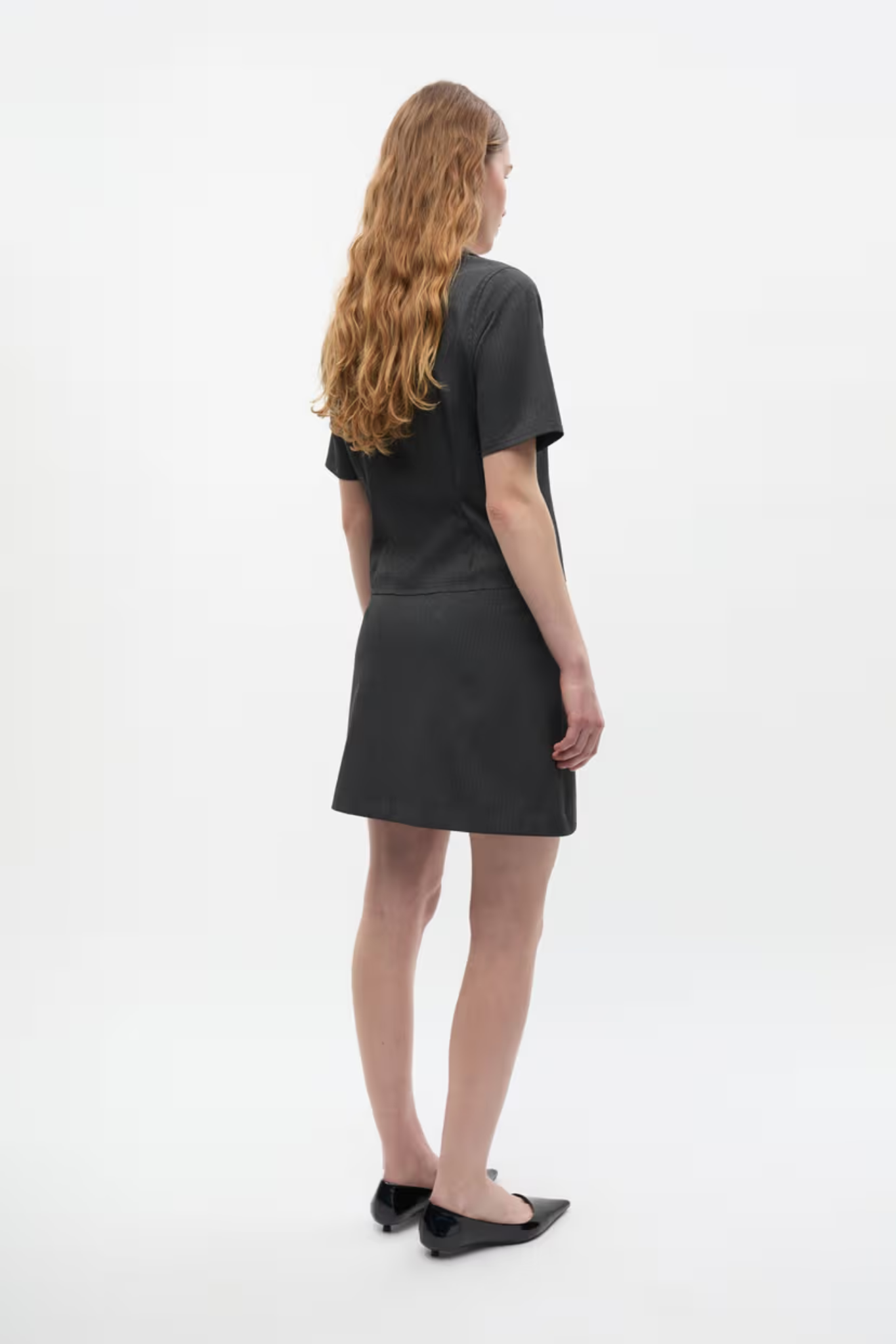 ALESSIA SS SHIRT - DARK GREY MEL