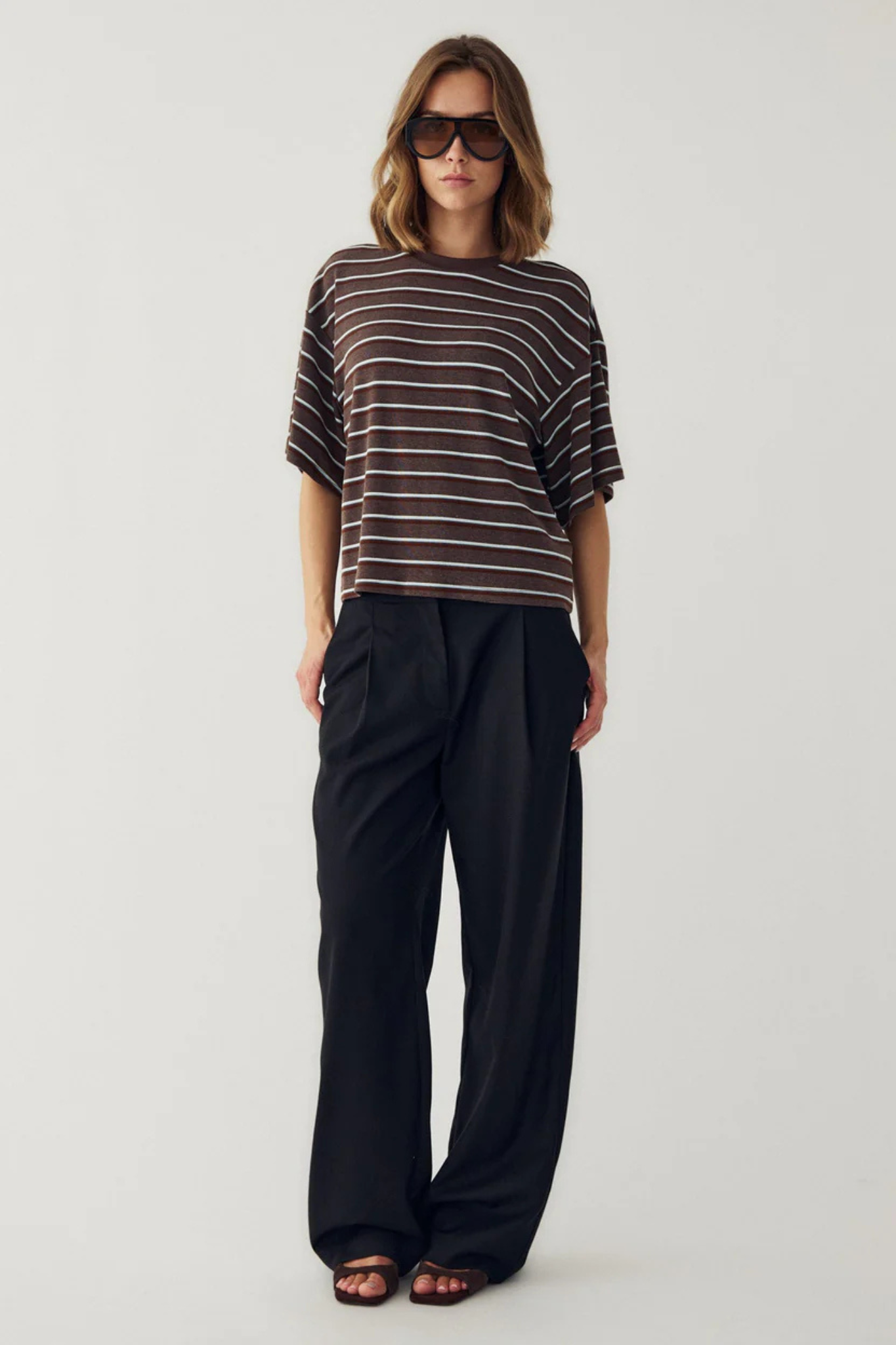 MURPHIE TOP - DALMA BLUE STRIPE