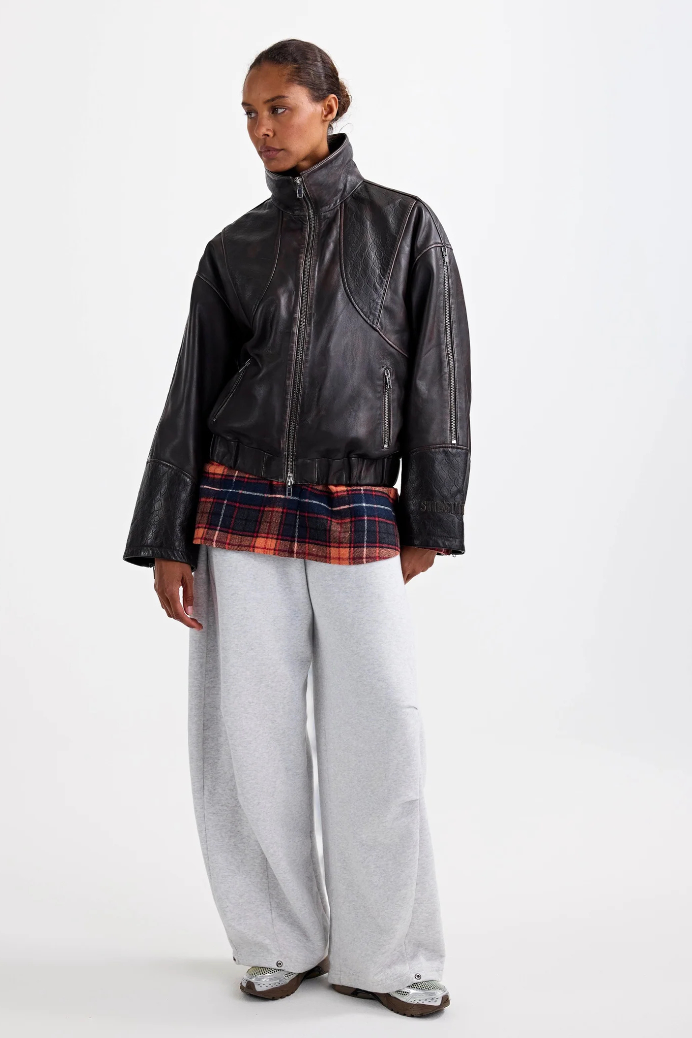 CARMEN LEATHER JACKET - BROWN
