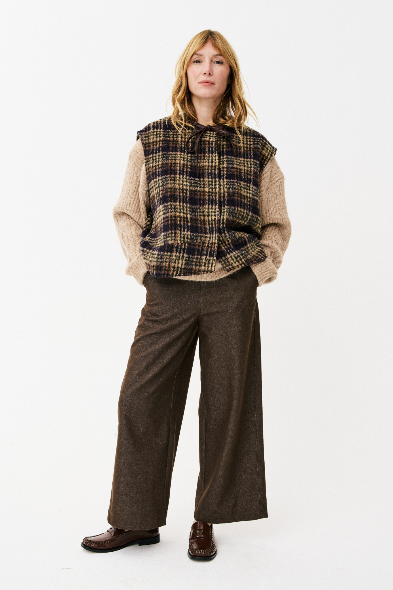 PIAT GILET - MARRON GLACE