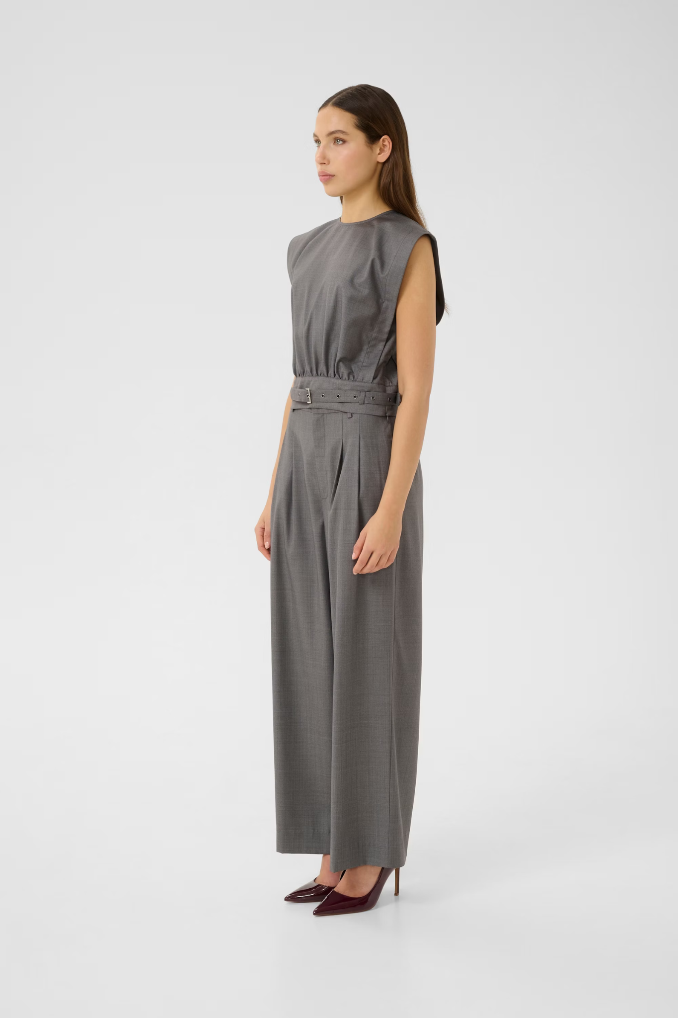 ZEFFY HW PANTS - DARK GREY MELANGE