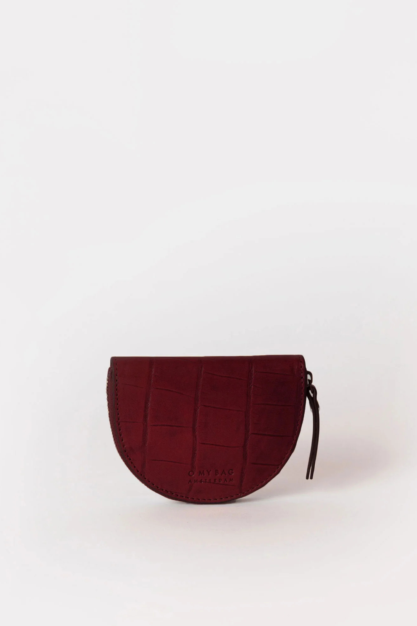 LAURA COIN PURSE - DARK RUBY CROCO CLASSIC LEATHER