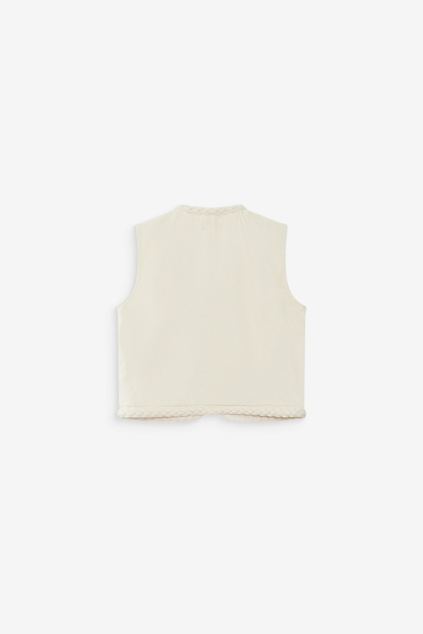 VERONA SLEEVELESS JACKET - ECRU