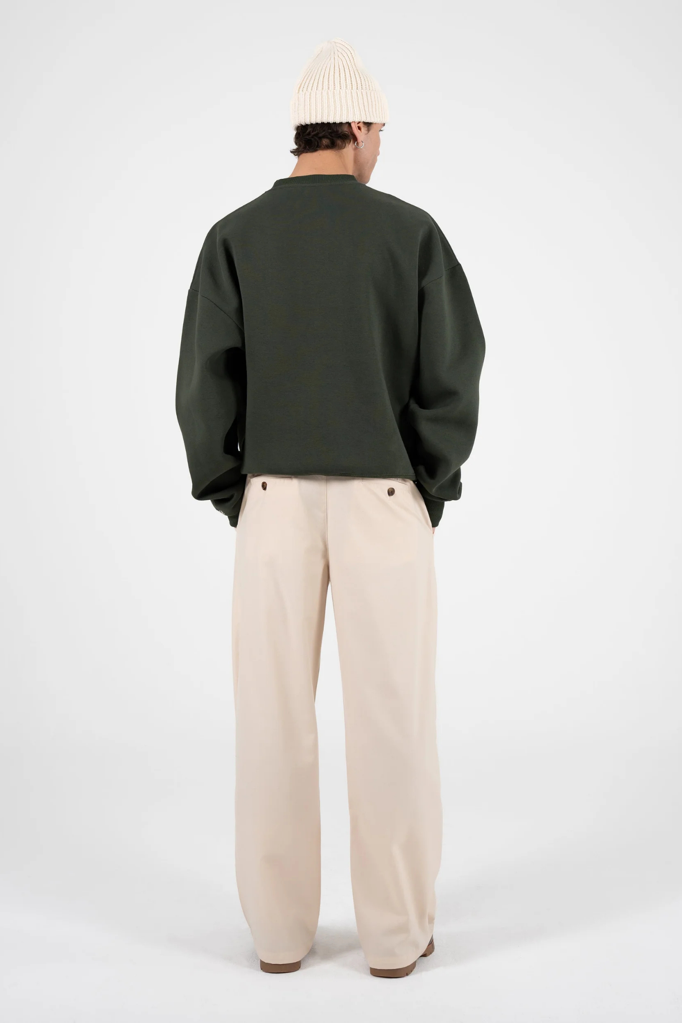 SOHO PLEATED PANTS - CREAM