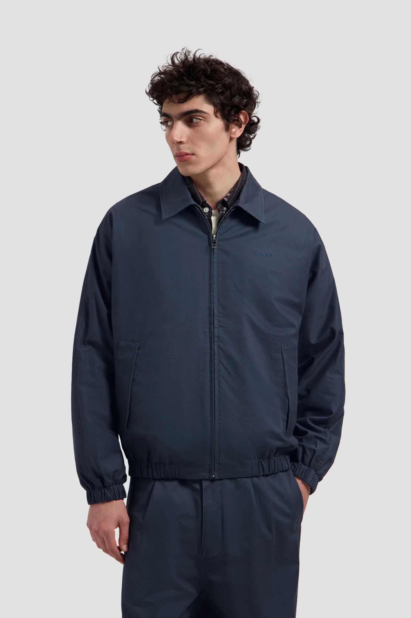 WASHED COACH JACKET - NAVY