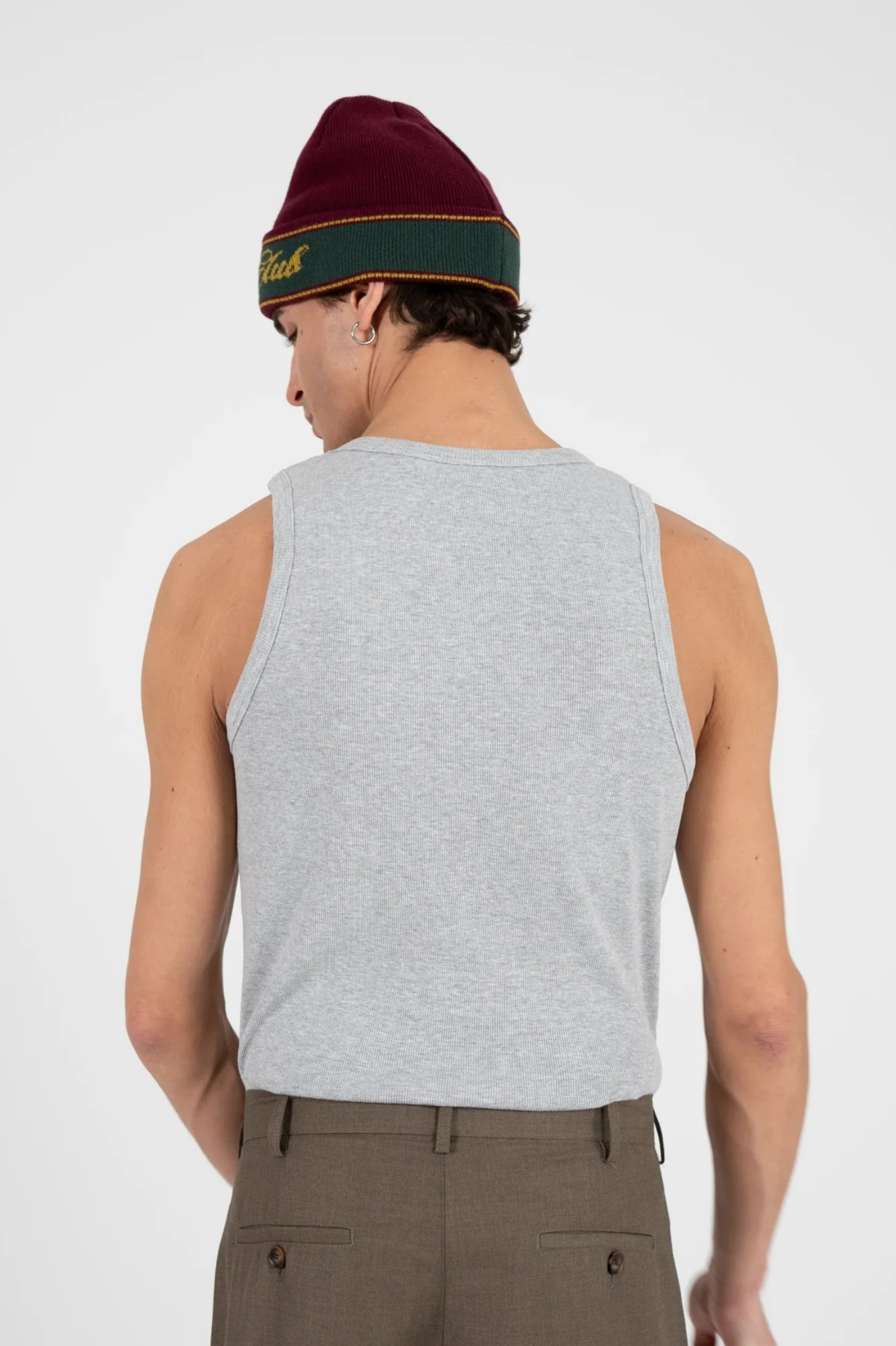 THE EMBROIDERY TANK TOP - GREY MELANGE