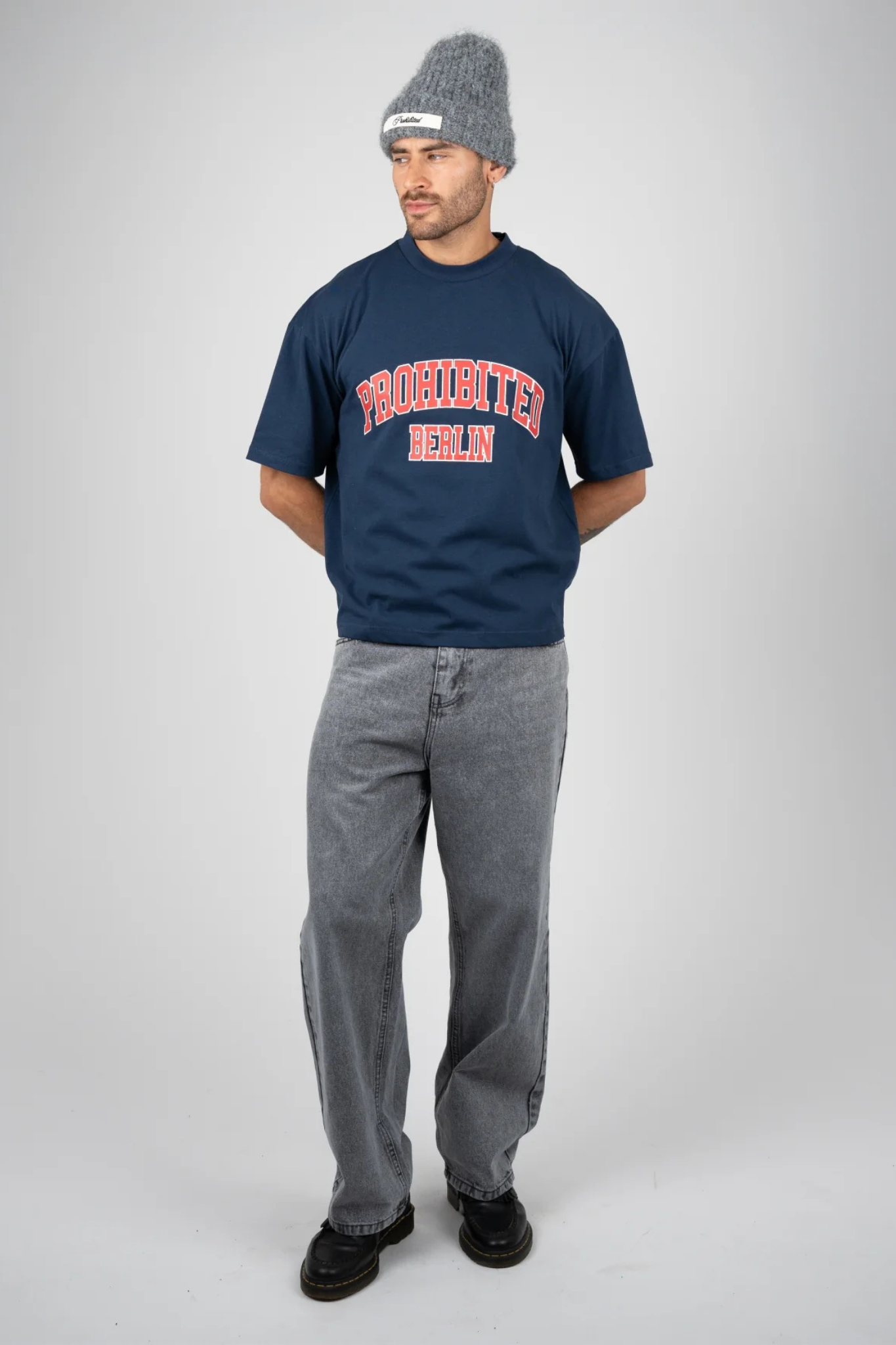 MILANO RELAXED DENIM JEANS - WASHED GREY
