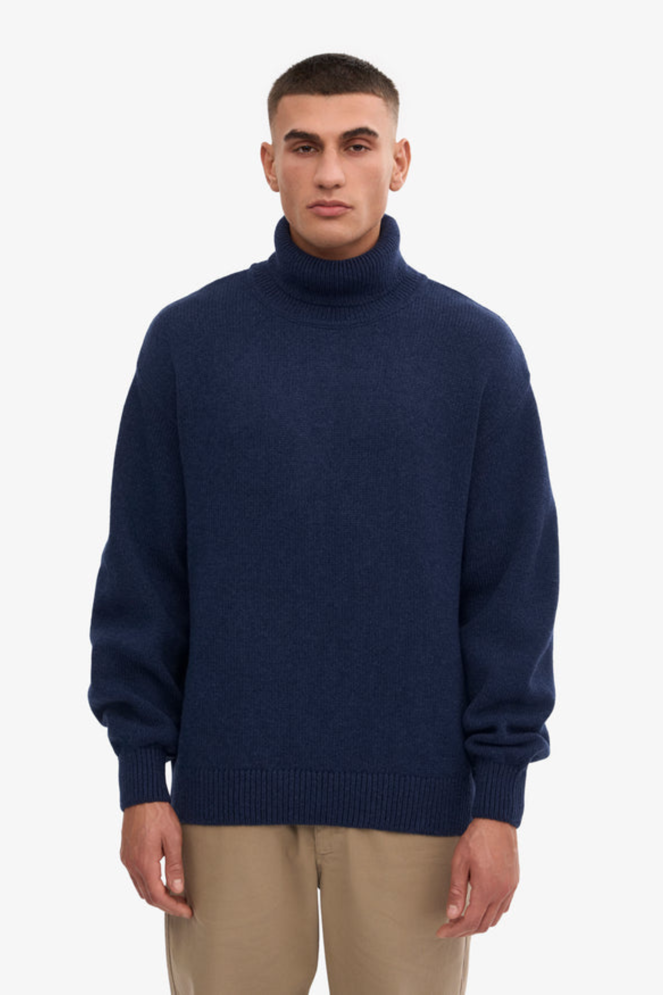 MERINO WOOL TURTLENCK - MARINE BLUE
