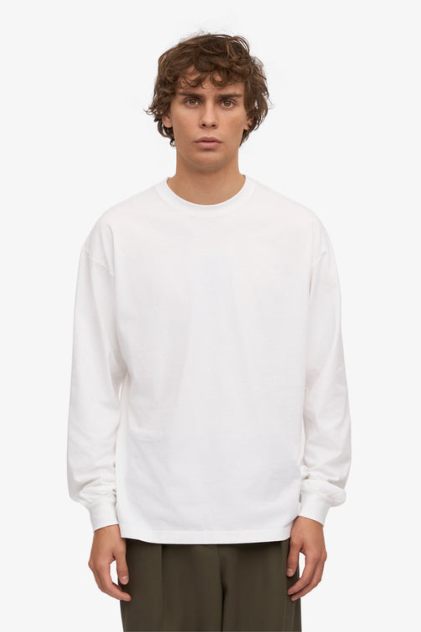 OVERSIZED ORGANIC LS T-SHIRT - OPTICAL WHITE