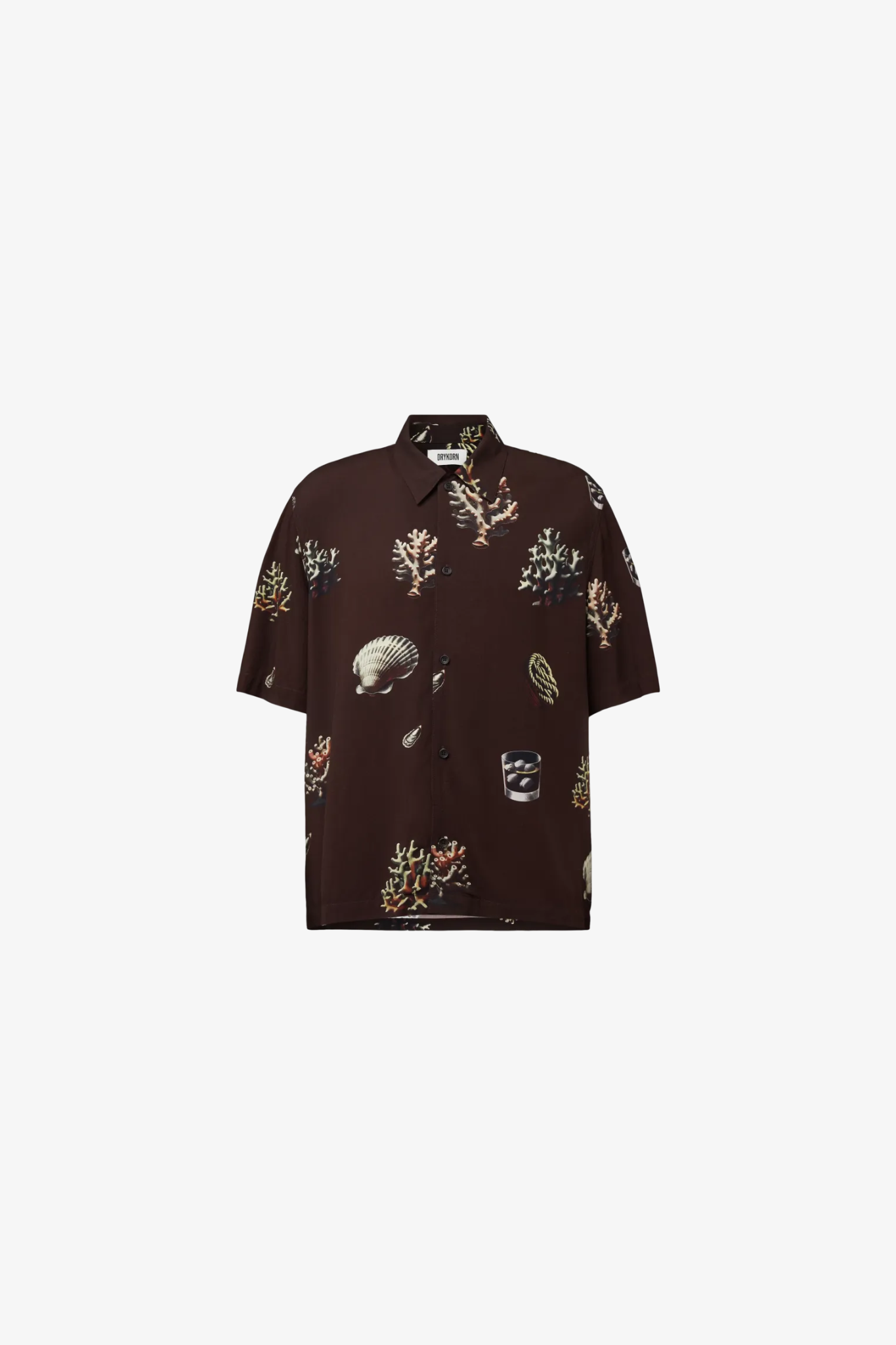 MERYN SHIRT - BROWN PRINT