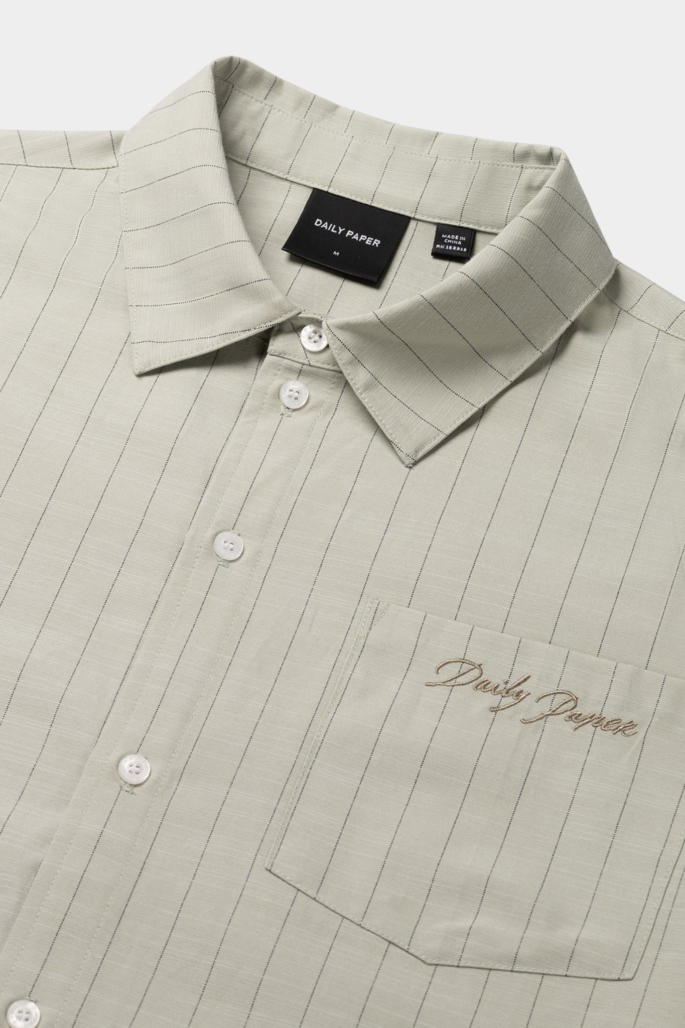 SCRIPT SS SHIRT - GREEN STRIPE