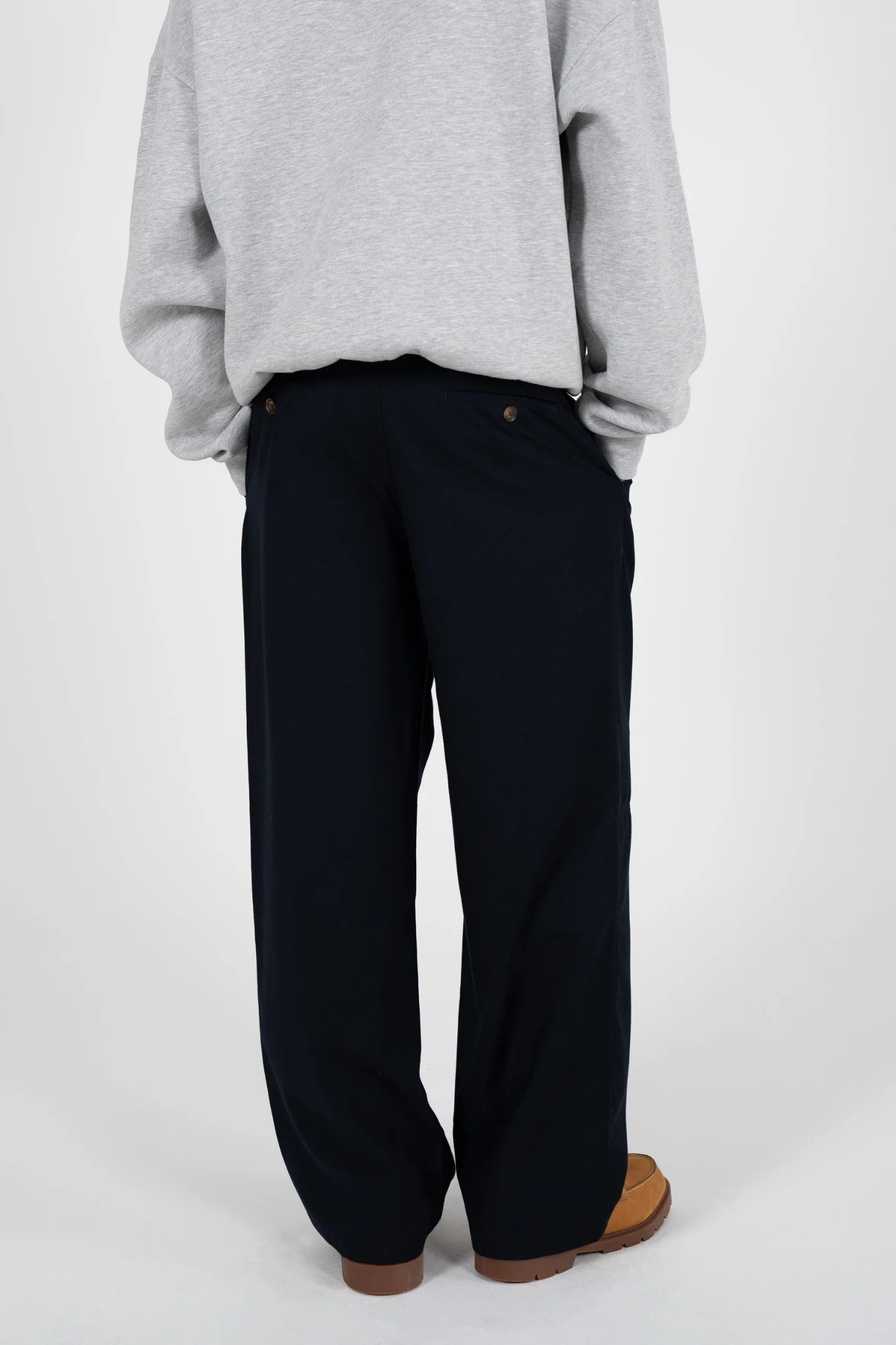 SOHO PLEATED PANTS - NAVY