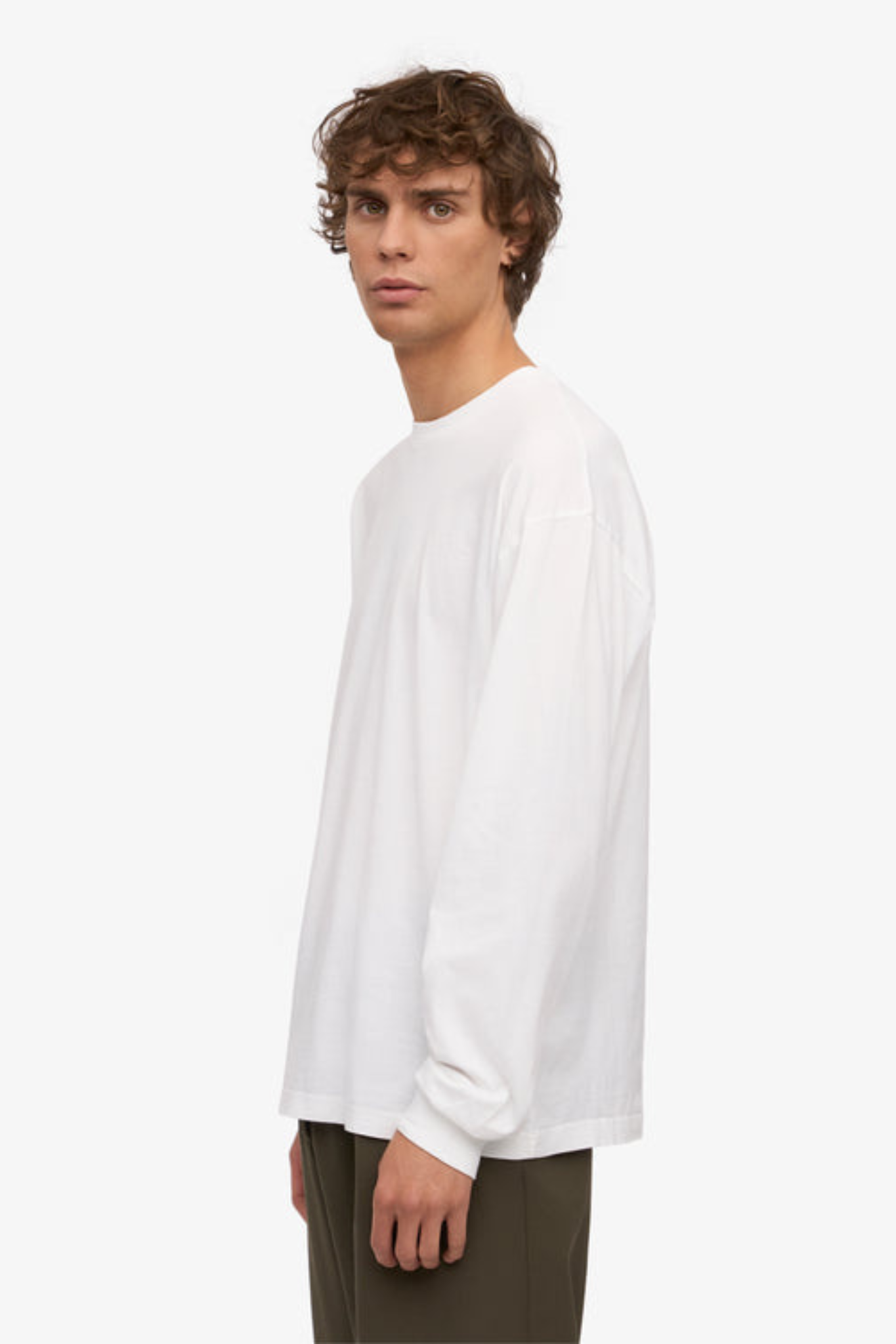 OVERSIZED ORGANIC LS T-SHIRT - OPTICAL WHITE