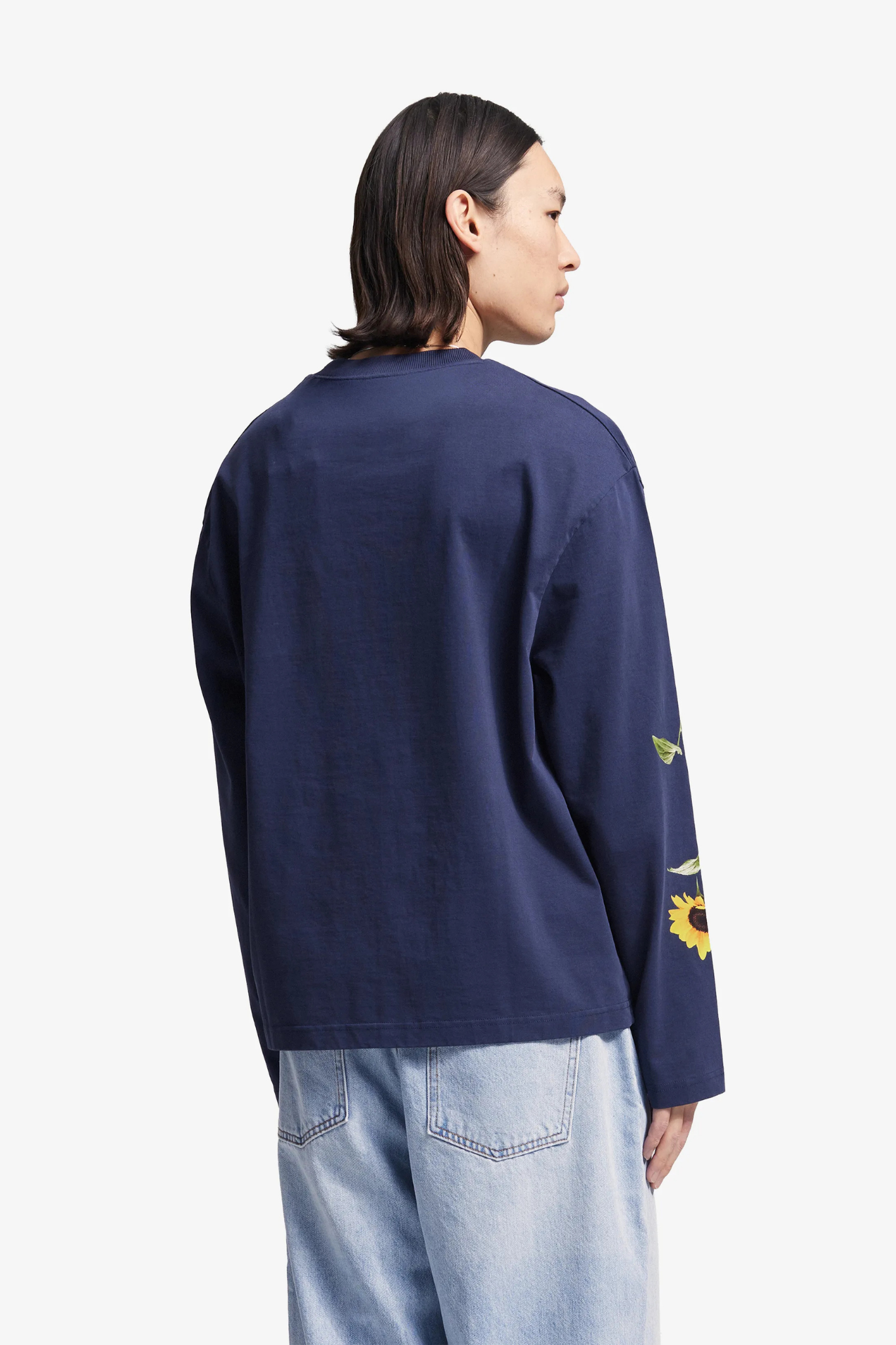 SUNFLOWER LONGSLEEVE T-SHIRT - MIDNIGHT BLUE