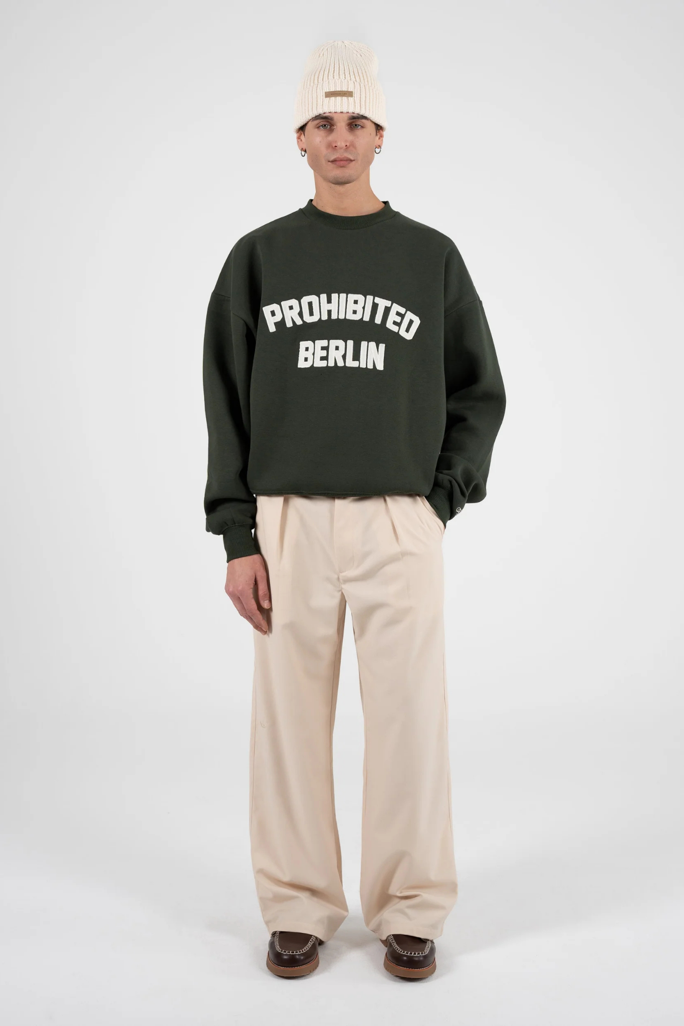 SOHO PLEATED PANTS - CREAM