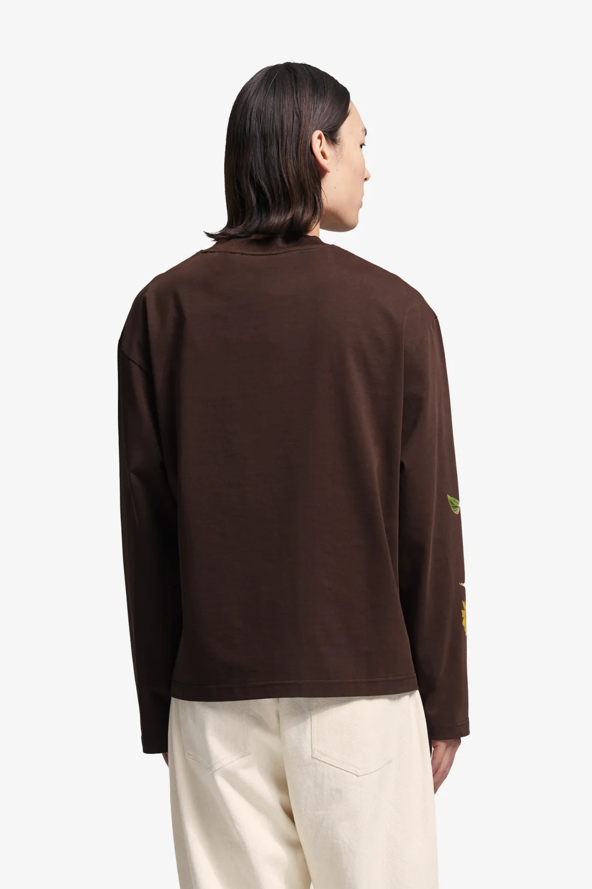 SUNFLOWER LONGSLEEVE T-SHIRT - BROWN