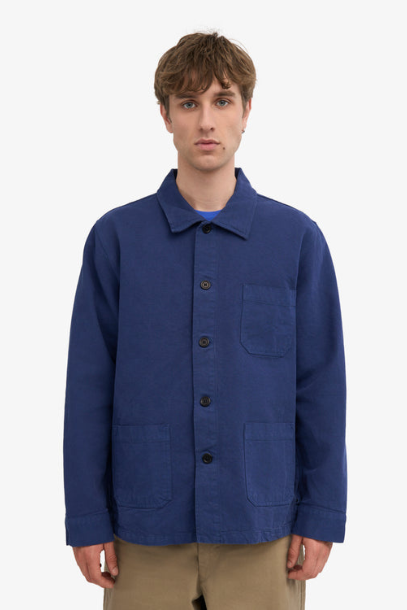 ORGANIC WORKWEAR JACKET - MARINE BLUE