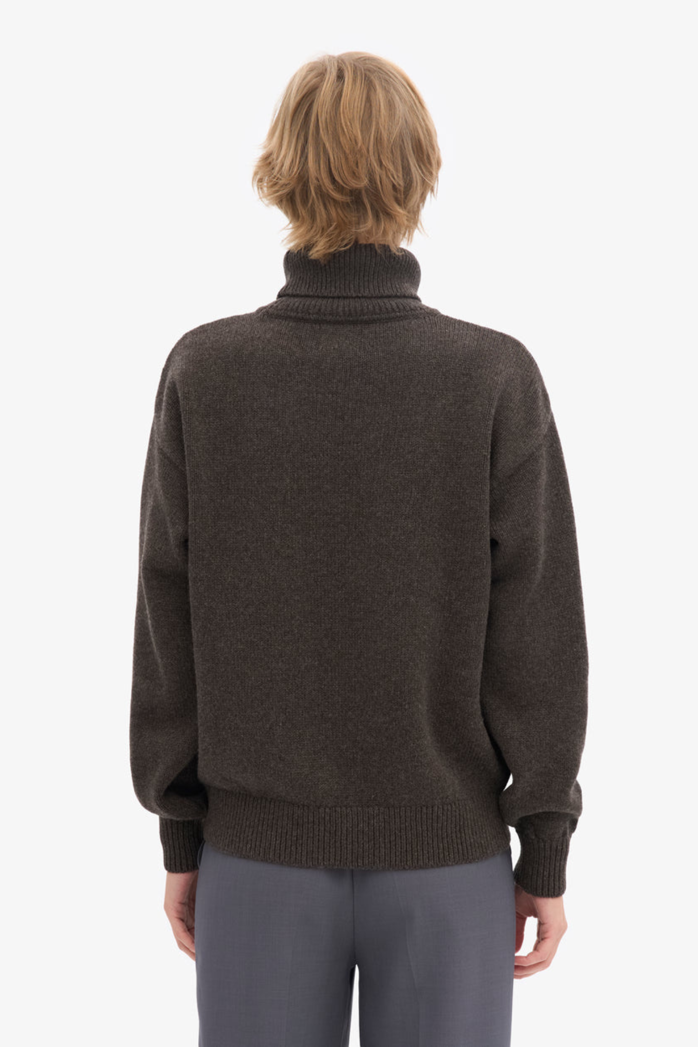 MERINO WOOL TURTLENECK WOMEN - COFFEE BROWN