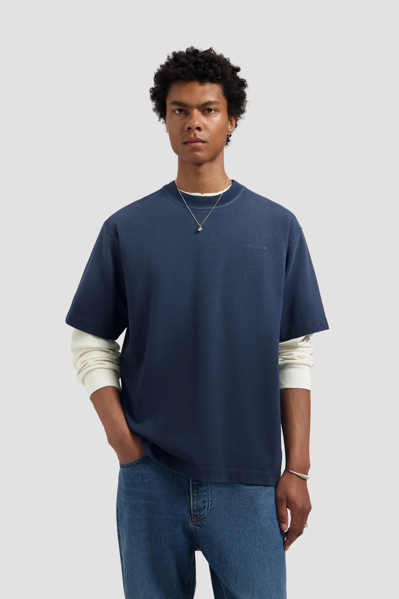 SPRAYED STUDIO T-SHIRT - NAVY