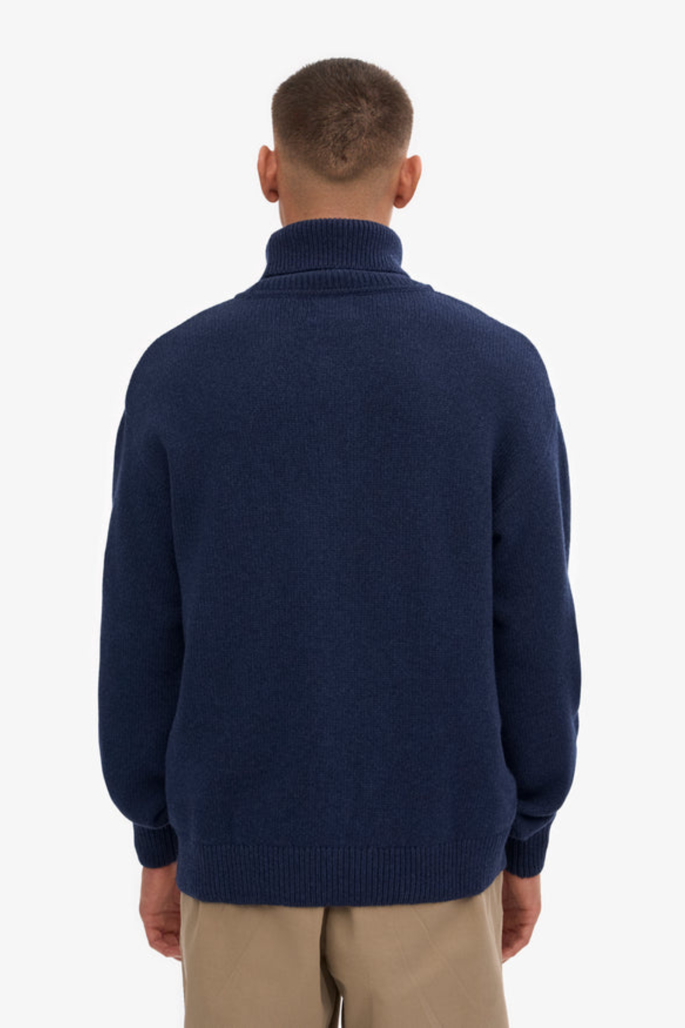 MERINO WOOL TURTLENCK - MARINE BLUE