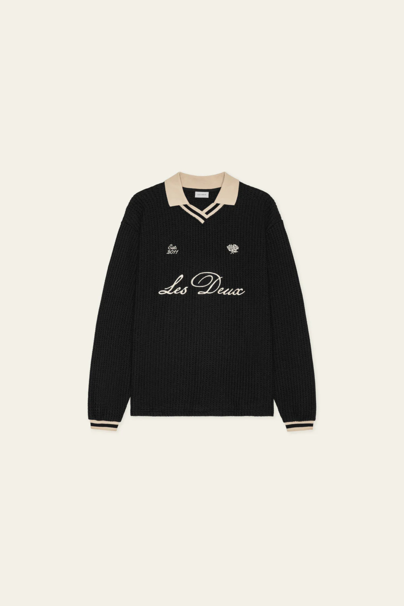 WAFFLE LS FOOTBALL JERSEY - BLACK