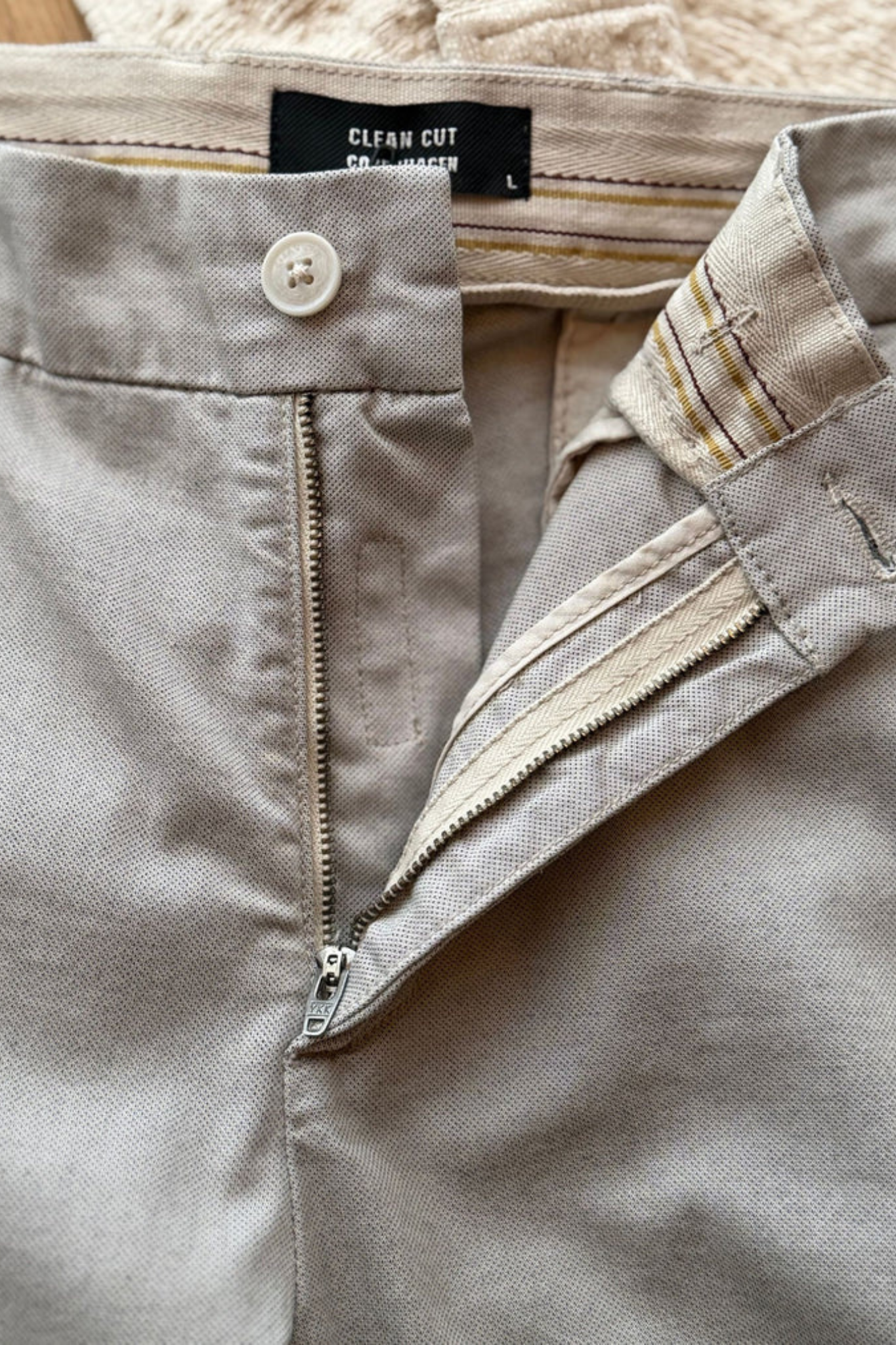MARSEILLE DOBBY CHINOS PANTS - SOFT SAND