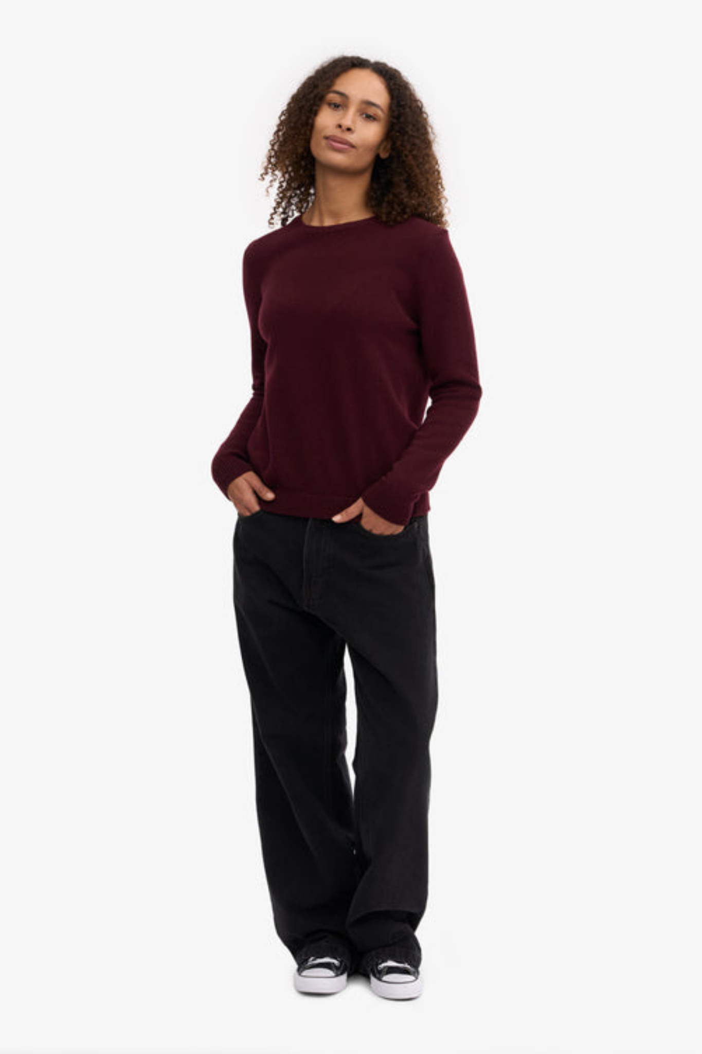 CLASSIC MERINO WOOL CREW - OXBLOOD RED