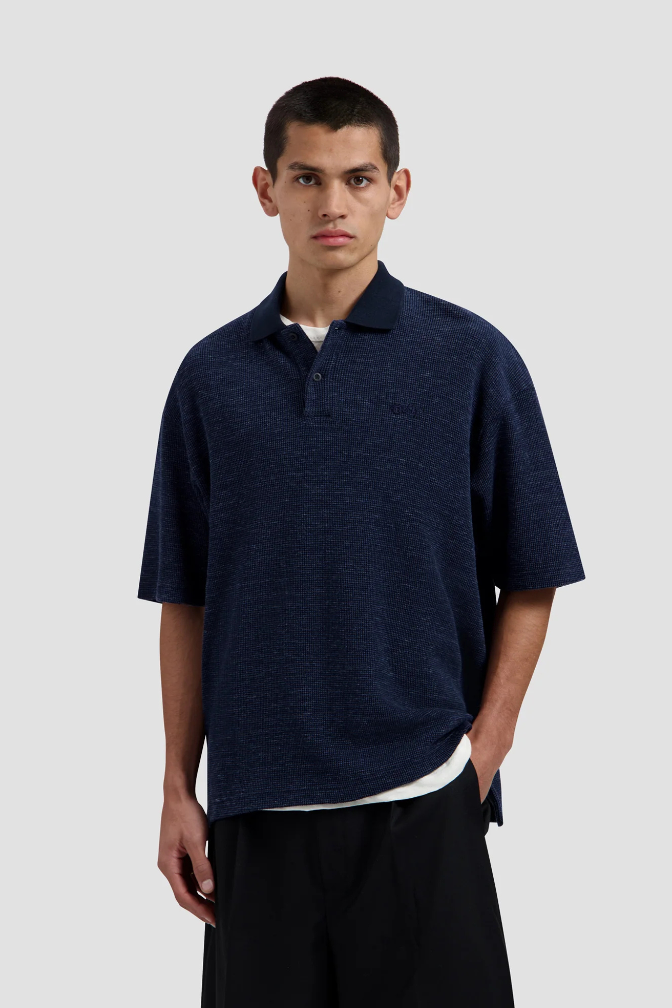 SIGNATURE TEXTURE POLO - NAVY