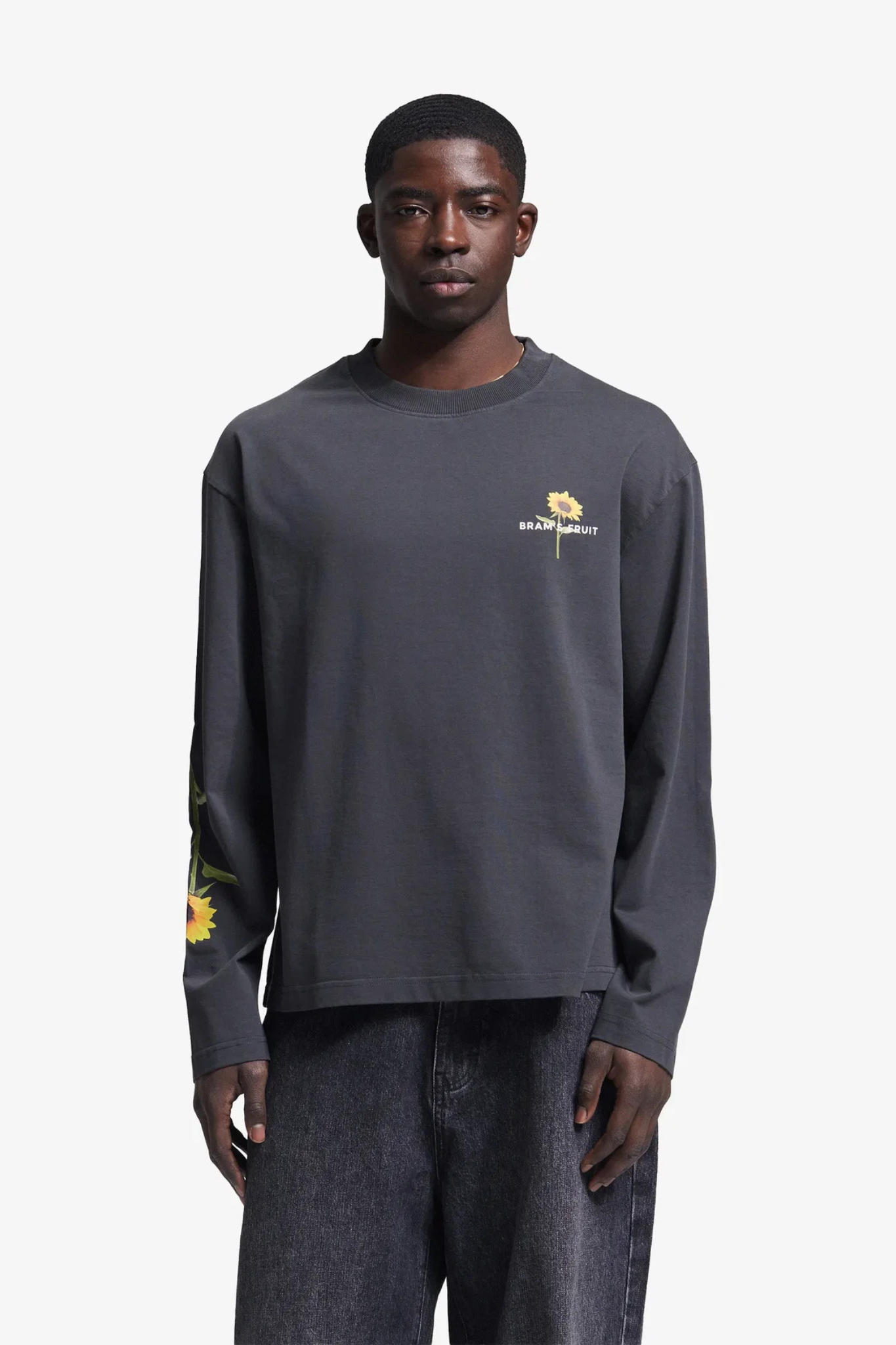 SUNFLOWER LONGSLEEVE T-SHIRT - SHADOW BLACK